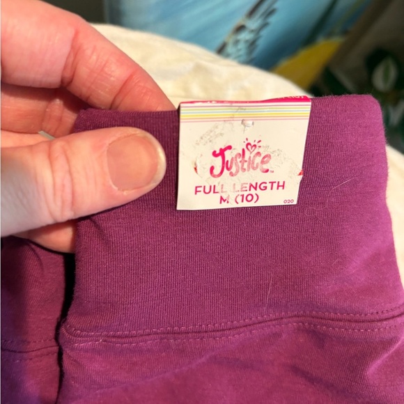 Justice Pink Leggings Soft Stretchy Bottoms - Picture 3 of 8